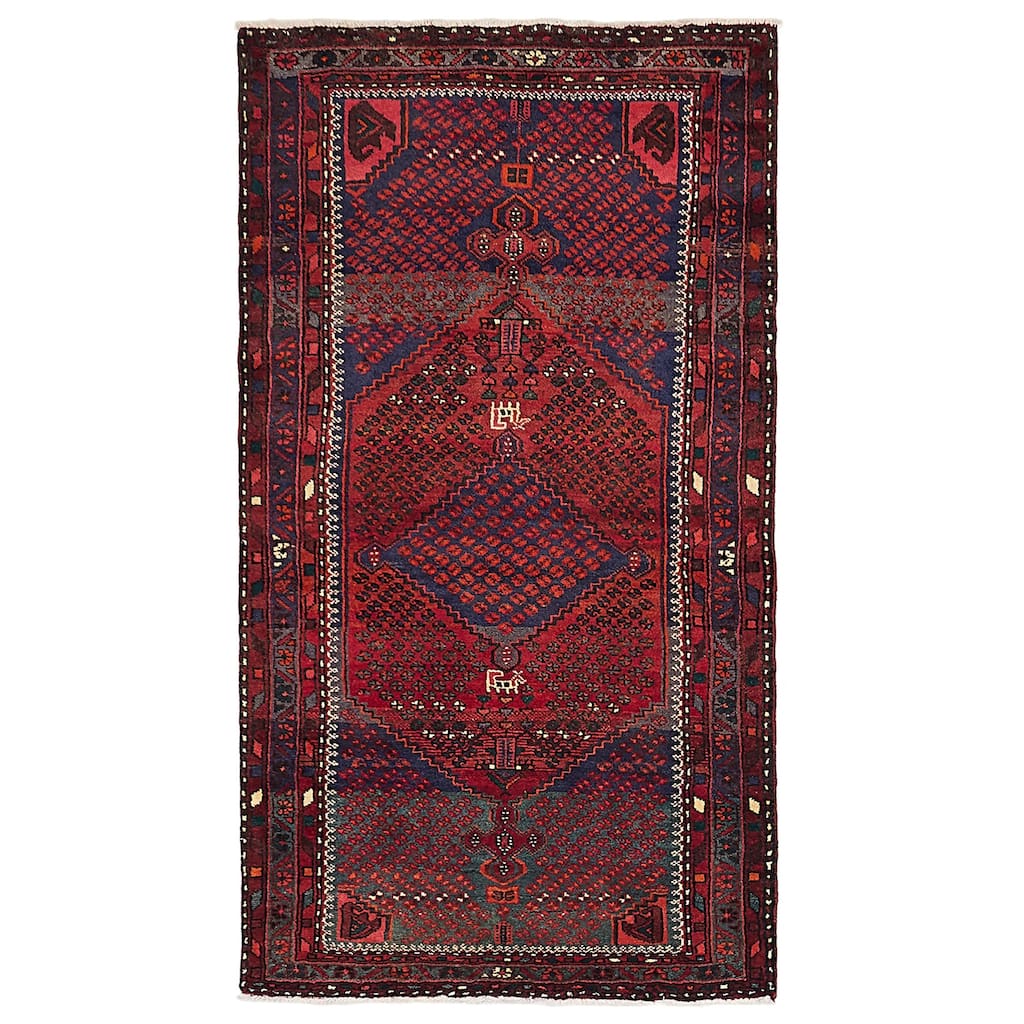 ECARPETGALLERY Hand-knotted Andelz Red Wool Rug - 3'6 x 6'7