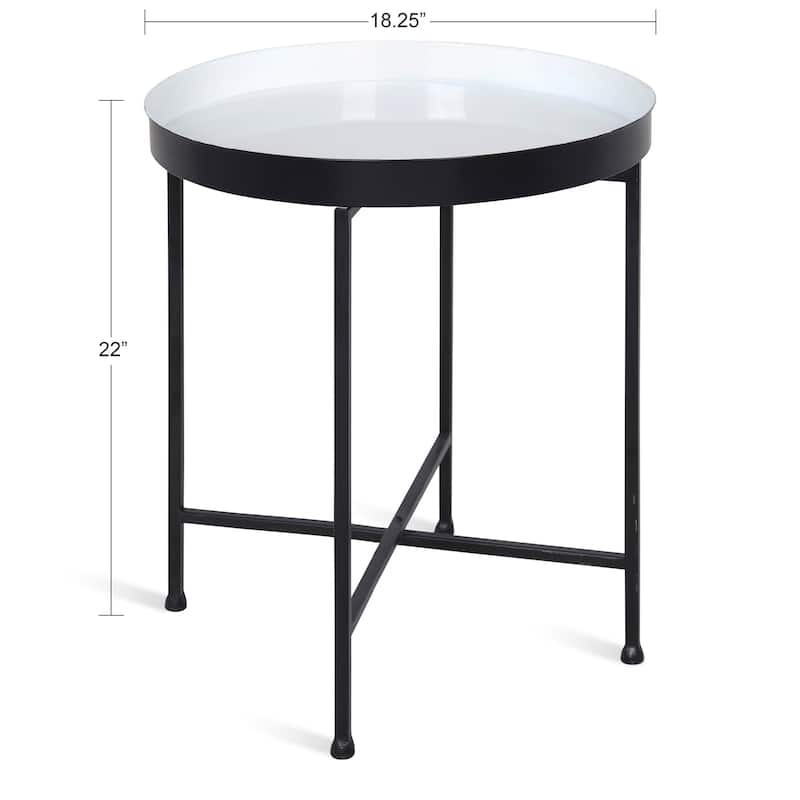 Kate and Laurel Celia Round Metal Side Table - 18.25x18.25x22