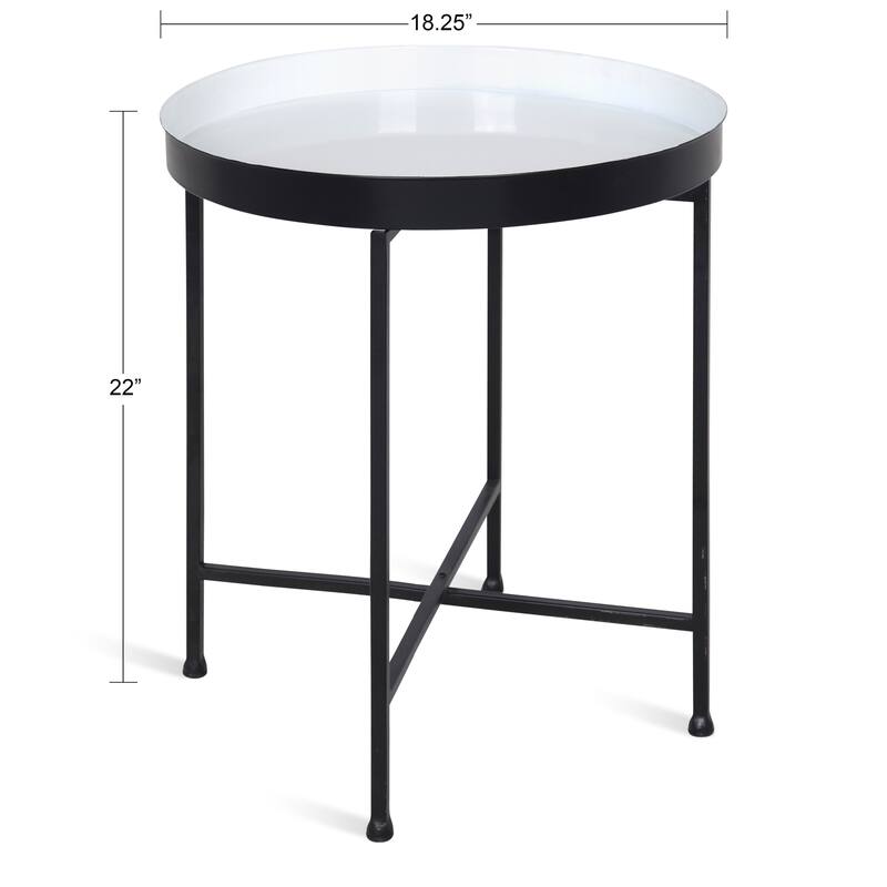 Kate and Laurel Celia Round Metal Side Table - 18.25x18.25x22
