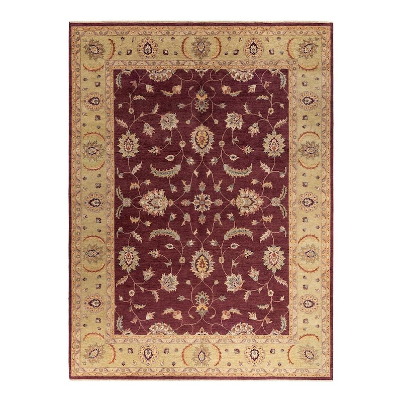 Oushak One-of-a-Kind Hand-Knotted Area Rug - Red, 9' 2" x 12' 3" - 9' 2" x 12' 3"