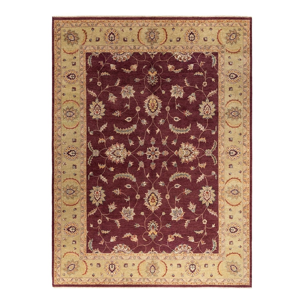 Oushak One-of-a-Kind Hand-Knotted Area Rug - Red, 9' 2" x 12' 3" - 9' 2" x 12' 3"