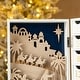 preview thumbnail 3 of 8, Glitzhome 17"L Lighted Wooden Nativity Advent Calendar for Adults & Kids Christmas Decoration - Nativity Advent Calendar