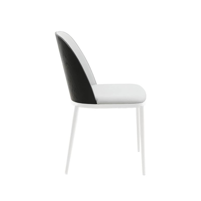 7-Piece Dining Set in White Steel Tule Collection by LeisureMod