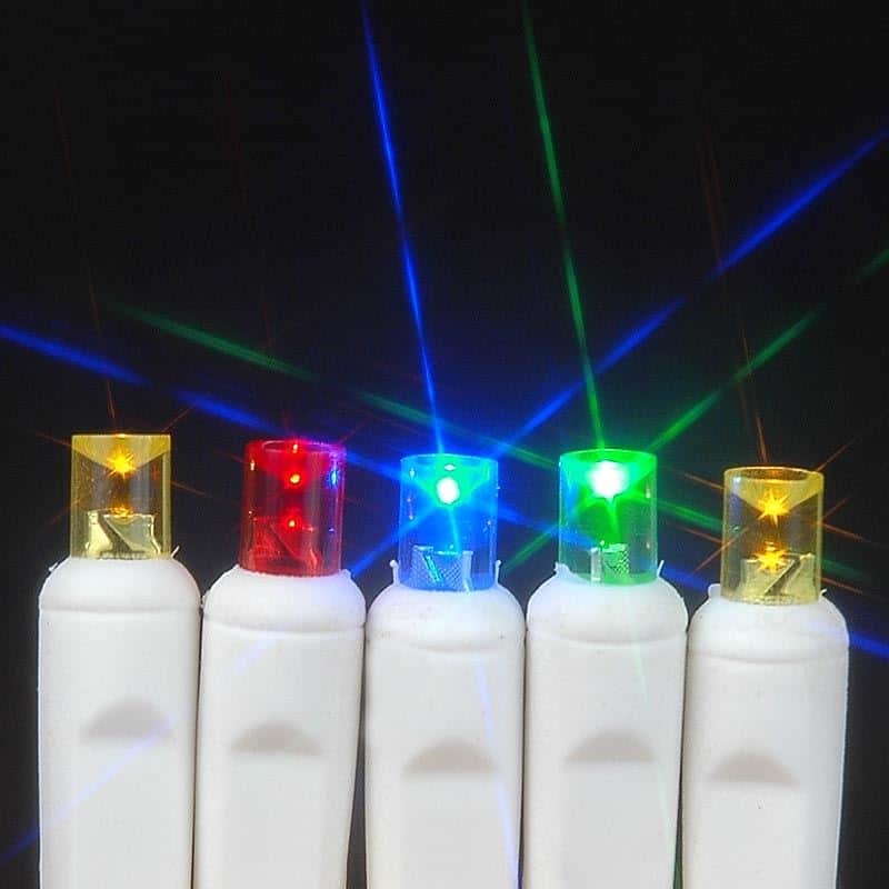 20 Light LED Christmas Mini Light, Warm White, Non-Connectable, White Wire, 8.5’