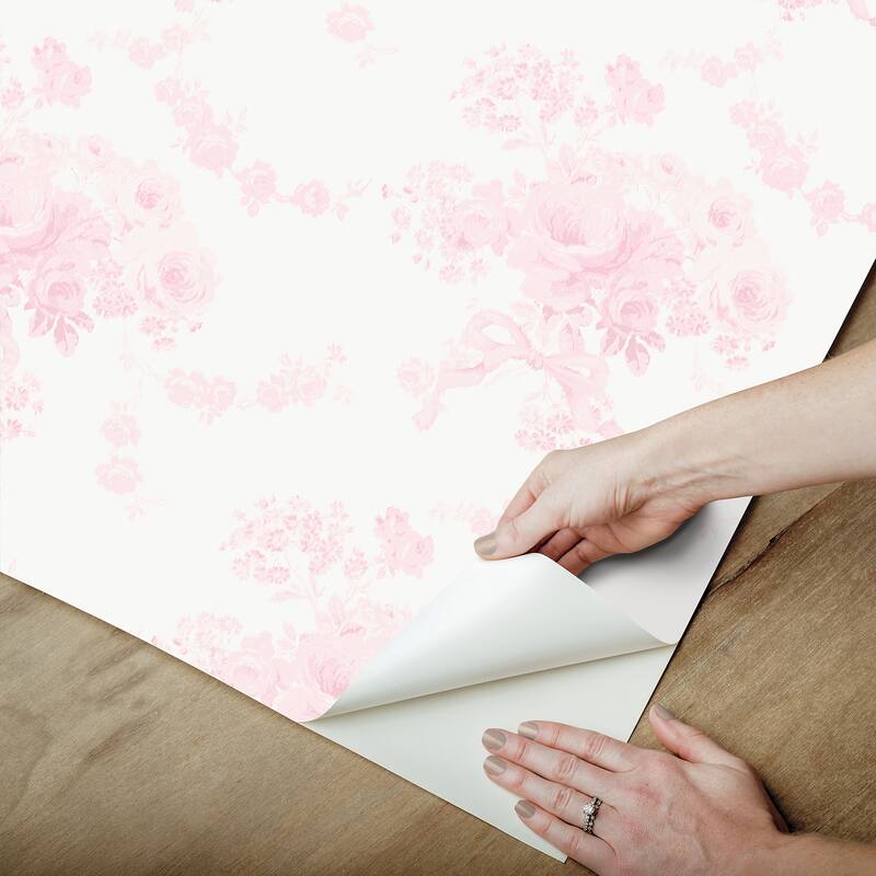 LoveShackFancy Champagne Harbor Powdered Blue Peel and Stick Wallpaper