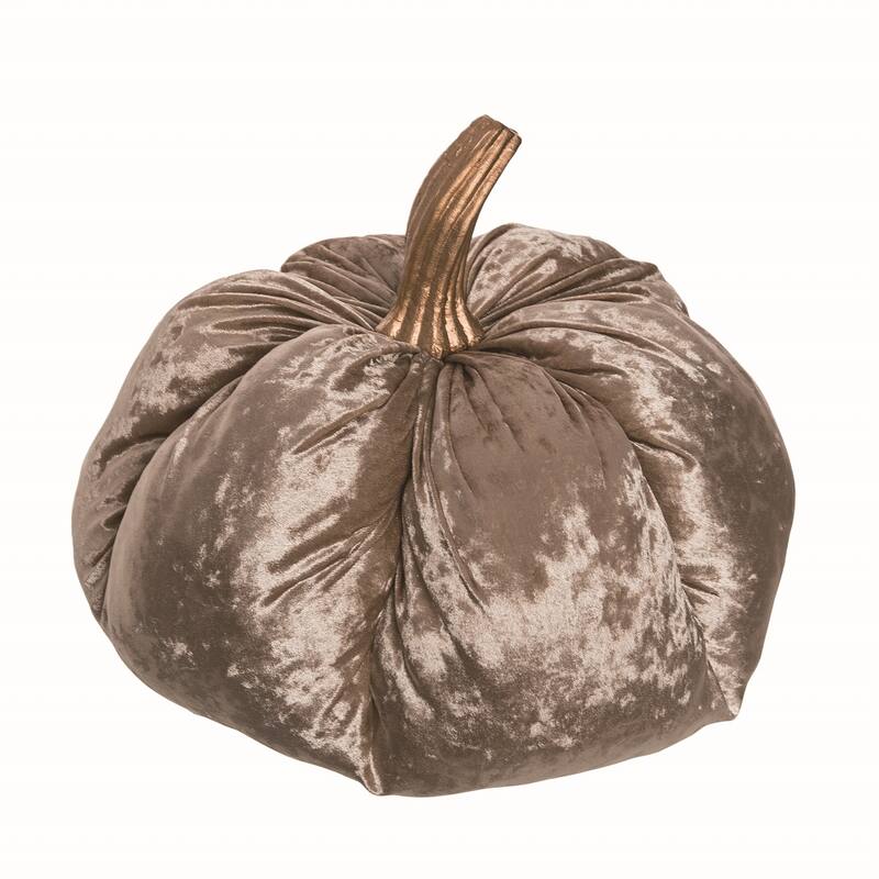 Transpac Polyester 15.35 in. Gold Autumn Soft Bountiful Pumpkin