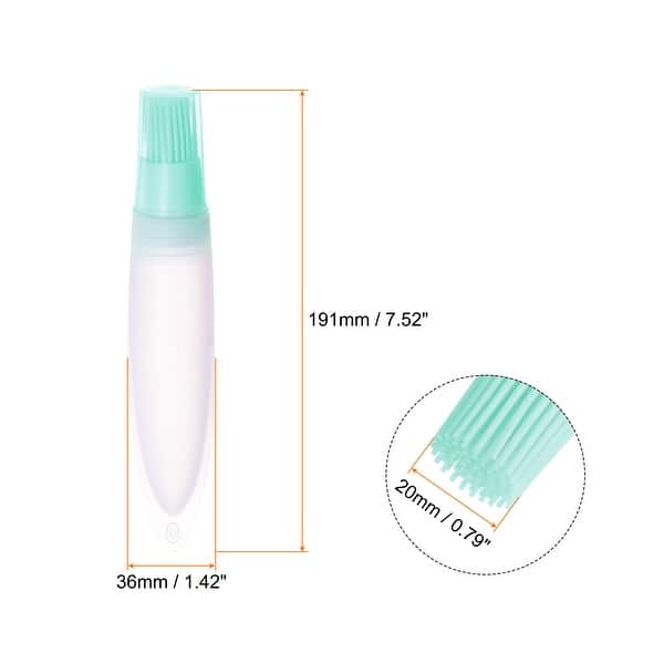 Silicone Oil Bottle Brush Tip Tail with Cap for Barbecue Cooking Baking ...