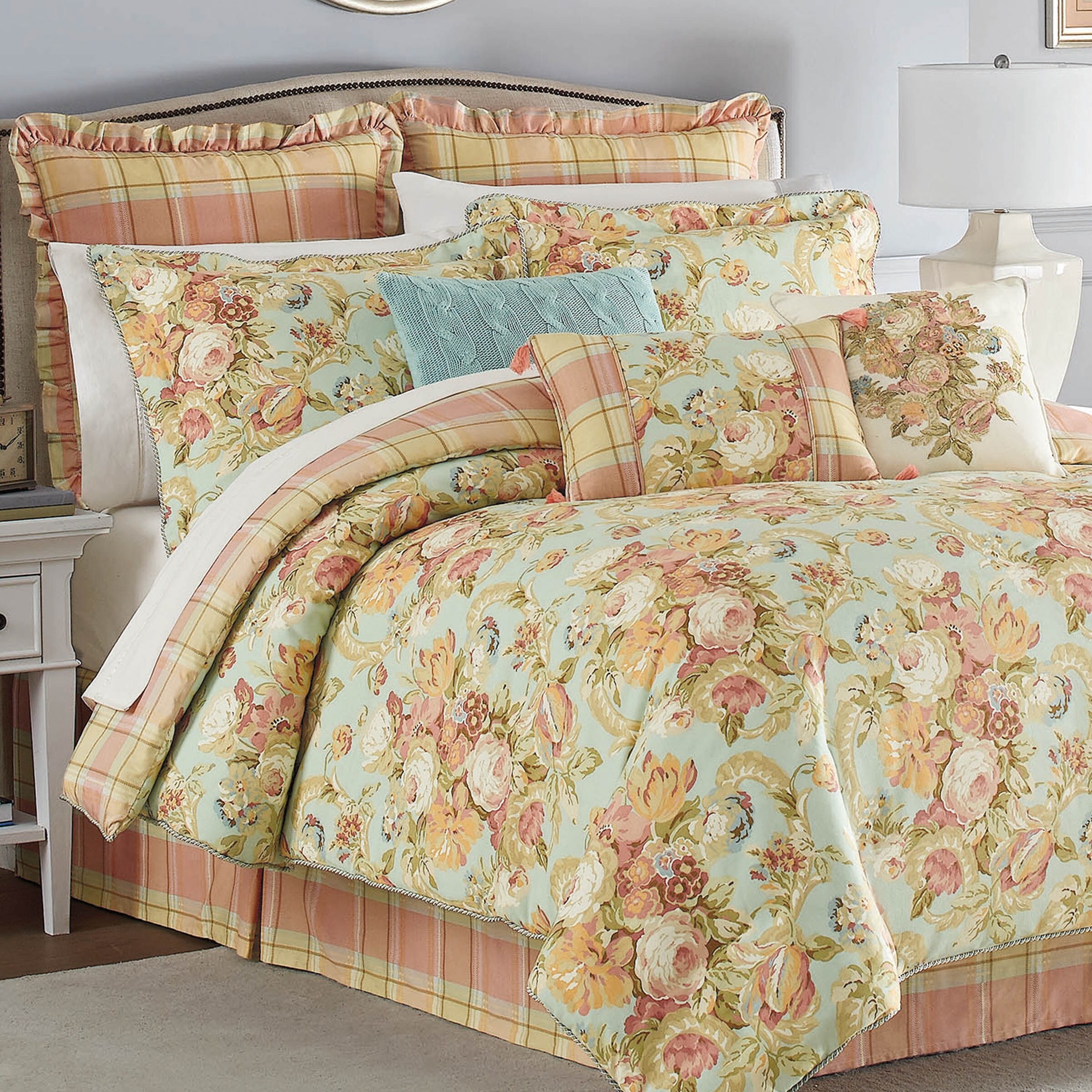 Waverly Spring Bling 16x16 Embroidered Decorative Pillow Bed Bath Beyond 28640152