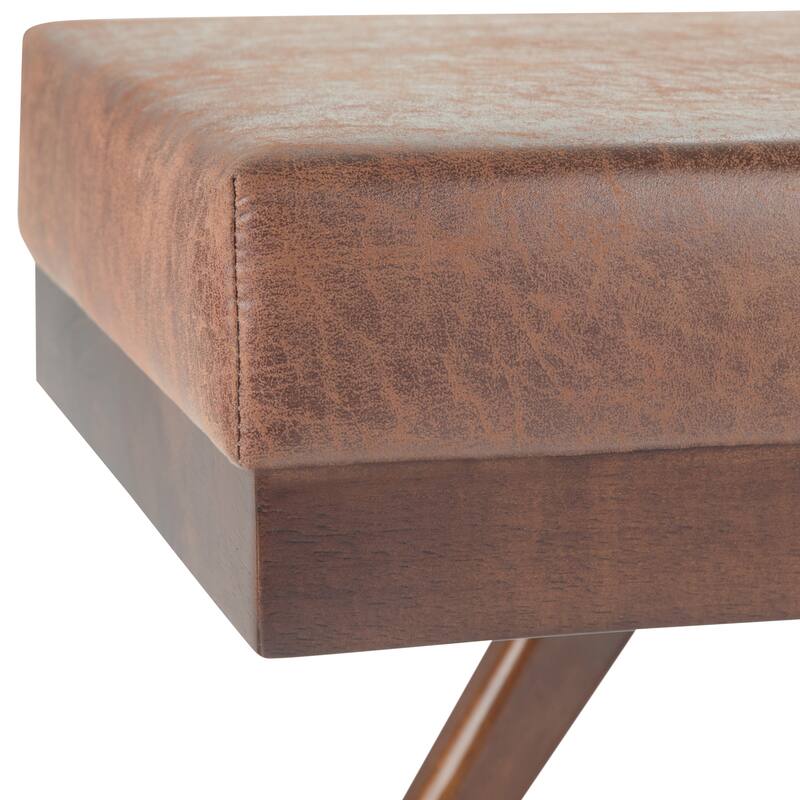 WYNDENHALL Nadine 48 inch Wide Mid Century Modern Rectangle Ottoman Bench
