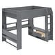 preview thumbnail 9 of 9, Full Size Multi-storage Wood Gaming Loft Bed with Built-in Desk and Charging Station