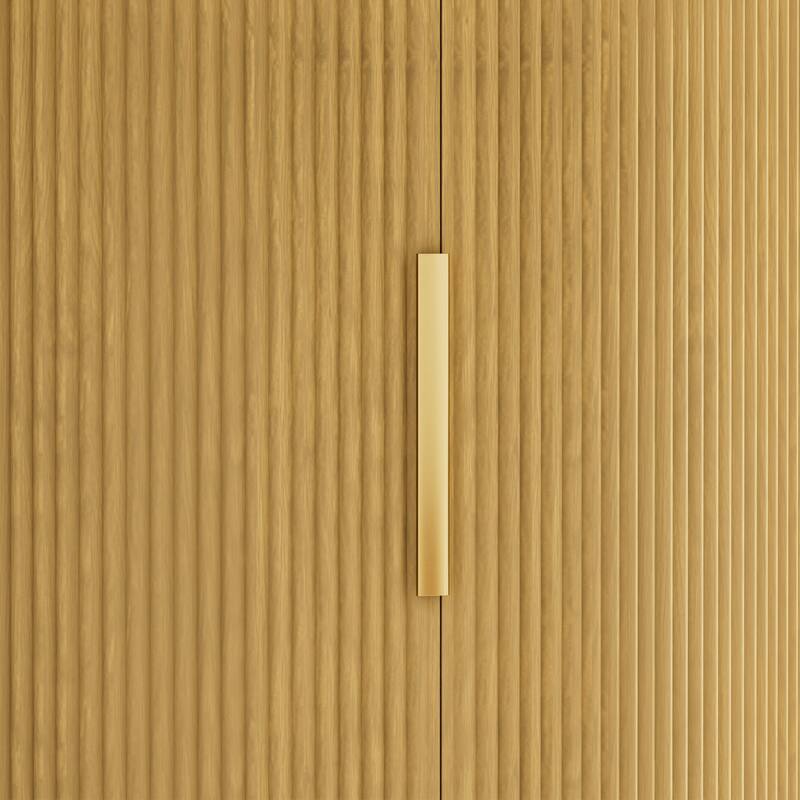 55" Round Wooden Dining Table with Rotating Tray