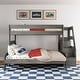 preview thumbnail 12 of 26, Max and Lily Modern Farmhouse Twin XL Over Queen Bunk Bed With Staircase