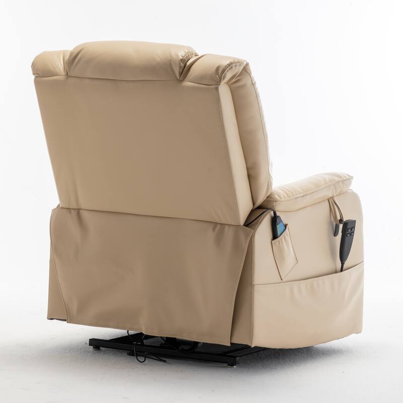 Oversized Recliner Chair Power Electric Lift for Elderly with Side Pockets
