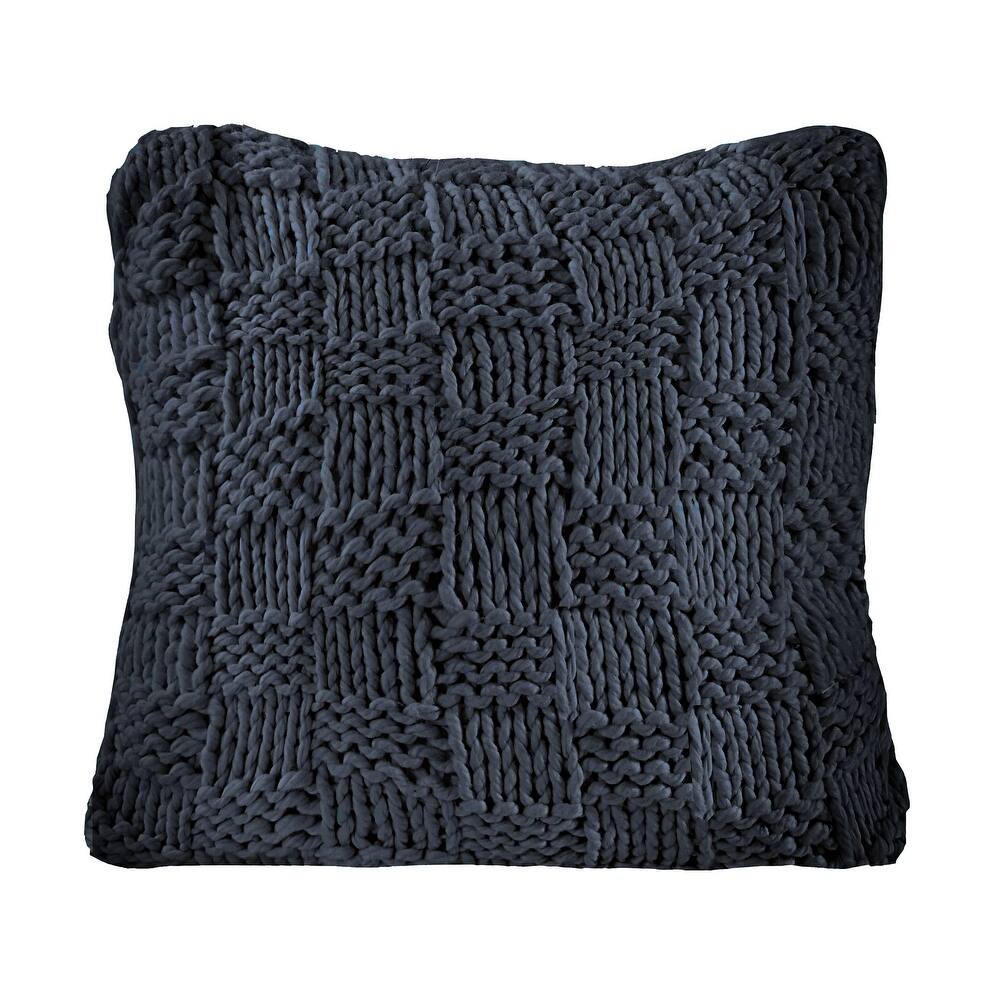 HiEnd Accents Chess Hand Knit Euro Sham, 27"x27"