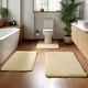 preview thumbnail 6 of 83, Deconovo Super Absorbent & Thick Bath Mat Rugs (1 PC) 17x24 Inch+20x32 Inch+U Shape 20x24 Inch - Beige