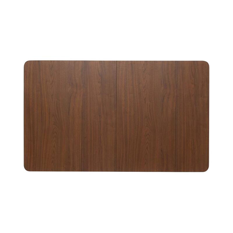 Space Savers Satin Walnut Rectangular Leg Table for Dining Room 75" - Width 36" x Depth 75" x Height 30"