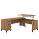preview thumbnail 31 of 67, Bush Somerset 72W 3 Position Sit to Stand L Shaped Desk in Ash Gray
