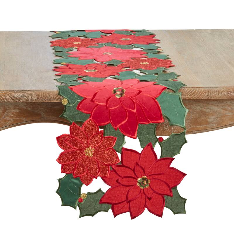 Poinsettia Table Runner - 14"x72"