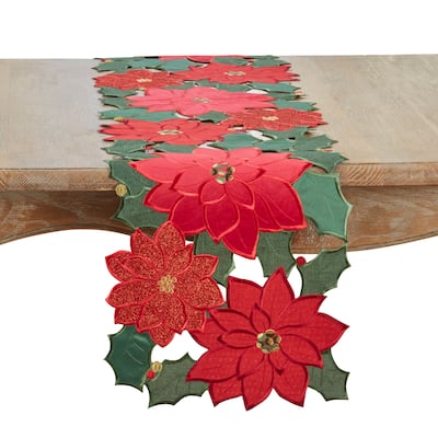 Poinsettia Table Runner - 14"x72"