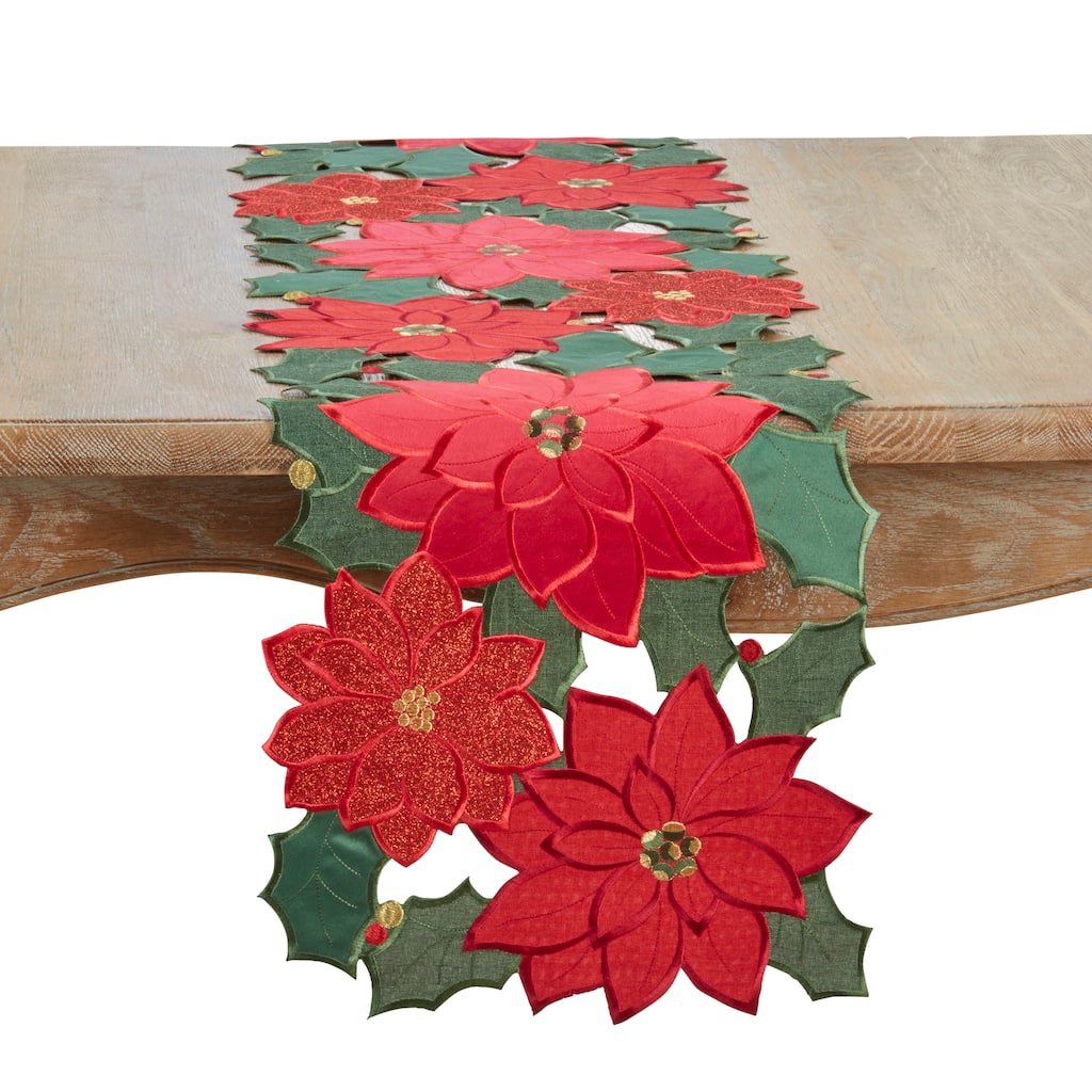Poinsettia Table Runner - 14"x72"