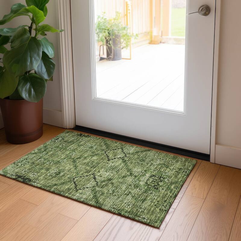 Machine Washable Indoor/ Outdoor Chantille Boho Global Rug