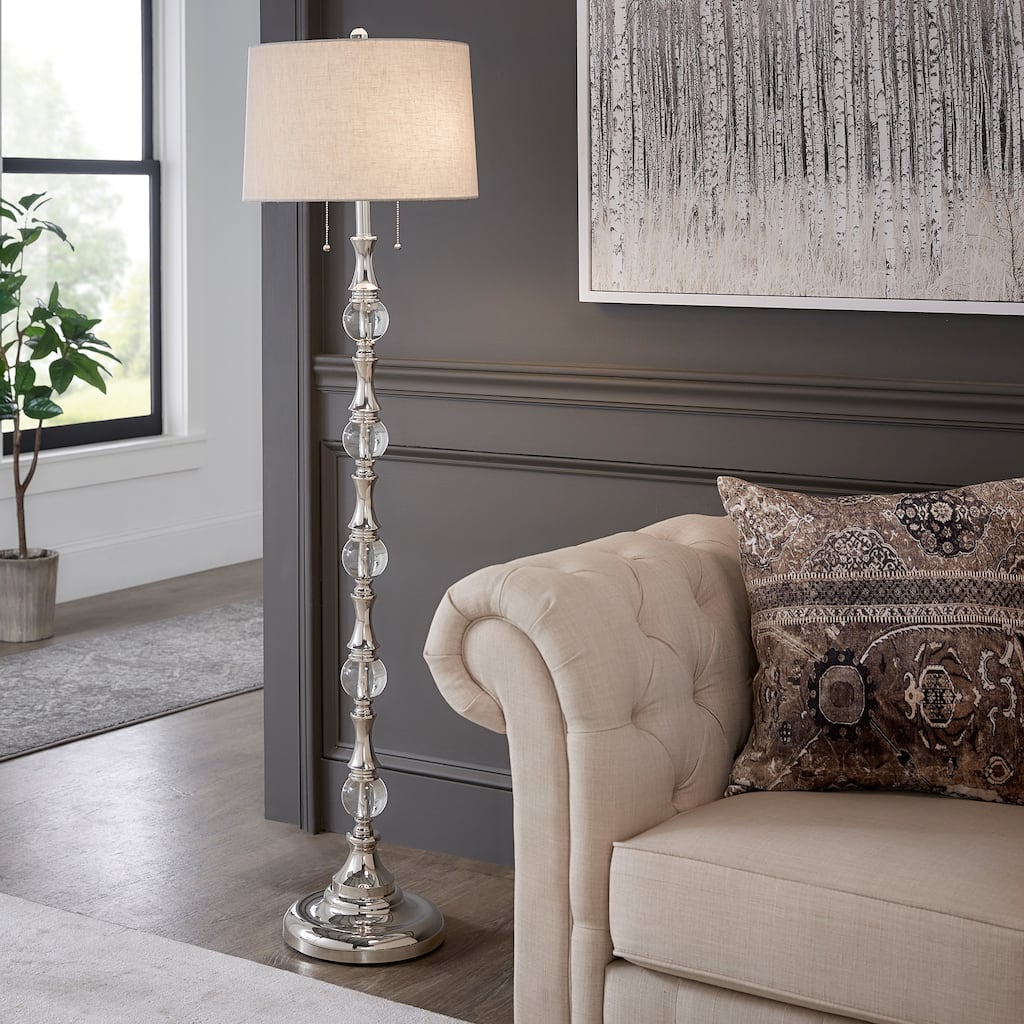 Alric Glass Orb 2-light Accent Floor Lamp by iNSPIRE Q Classic