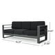 preview thumbnail 14 of 26, Cape Coral Aluminum 7-piece Sofa Chat Set with Fire Pit by Christopher Knight Home