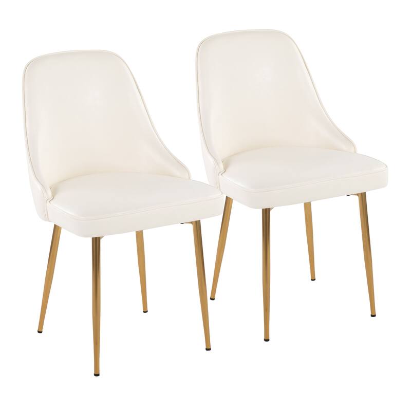 Silver Orchid Naldi Faux Leather Dining Chair - Set of 2