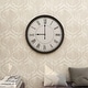 preview thumbnail 6 of 13, Black Iron Traditional Wall Clock No Theme 30 x 30 x 3 - 30"D