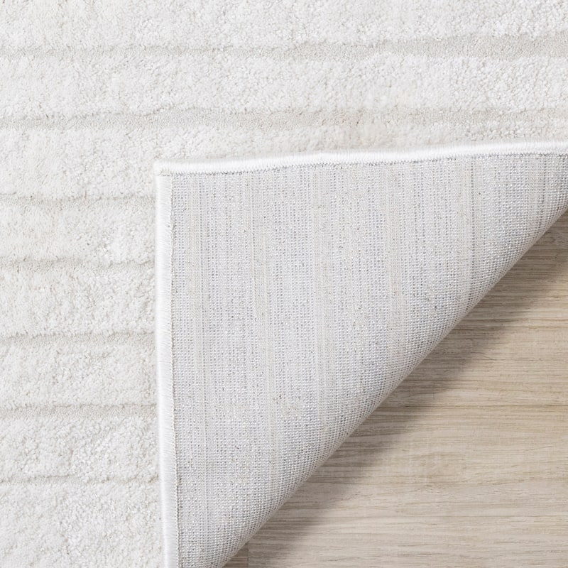 Alpine Rug Co. - Hudson Light Cream Subtle Lines Modern Area Rug
