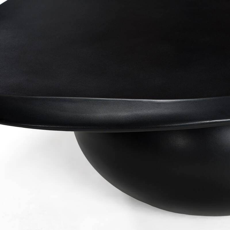 Kalvin Modern Black Concrete Nesting Coffee Table Set