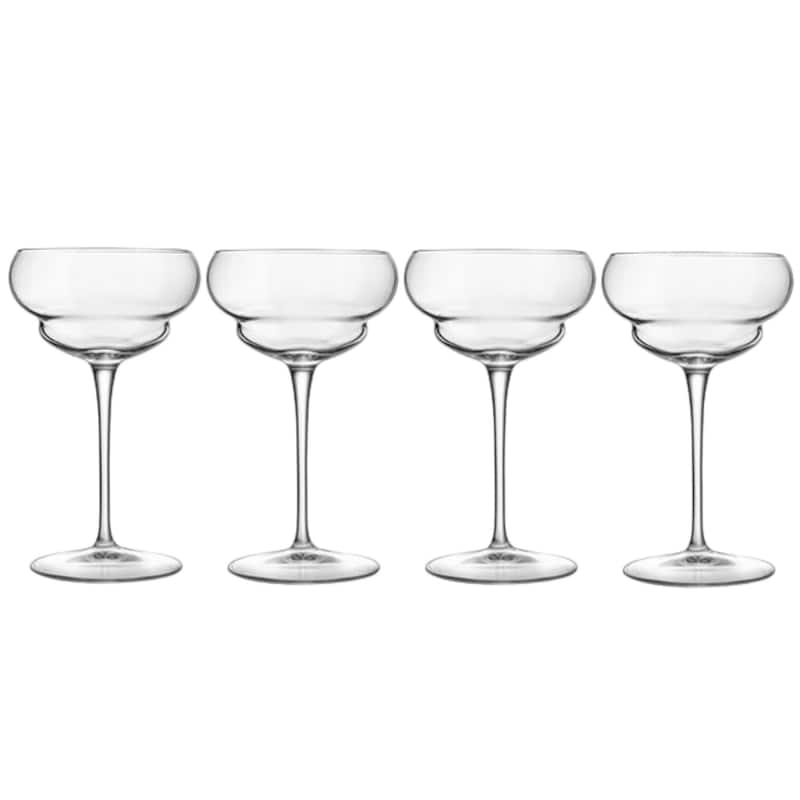 Luigi Bormioli Set of 4 Backdoor 20s Nick and Nora Cocktail Glasses - 5.75 oz - 5.75 oz