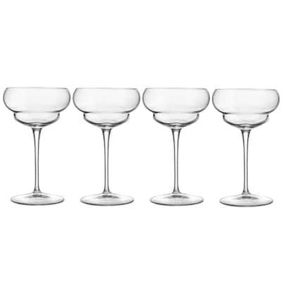 Luigi Bormioli Set of 4 Backdoor 20s Nick and Nora Cocktail Glasses - 5.75 oz