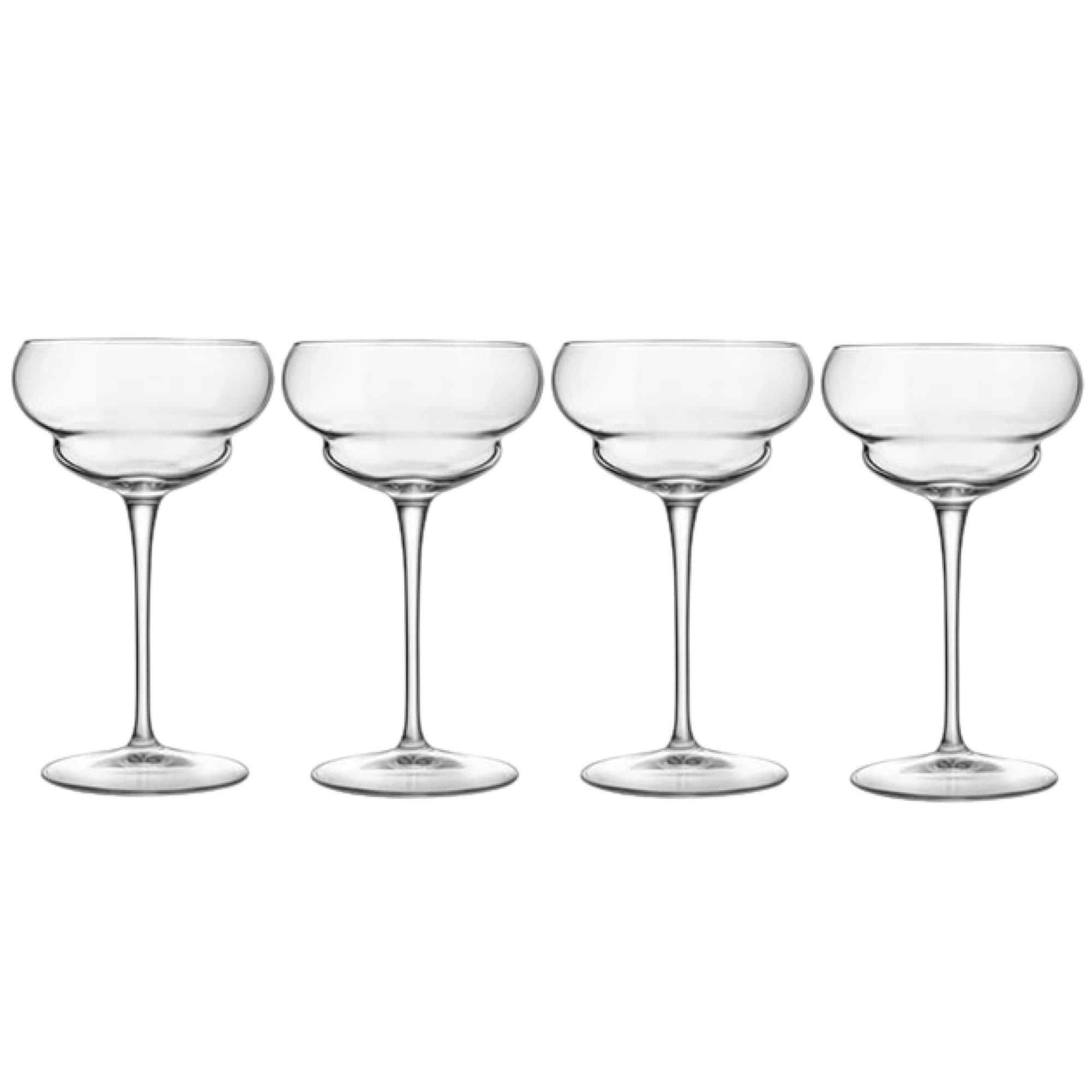 Luigi Bormioli Set of 4 Backdoor 20s Nick and Nora Cocktail Glasses - 5.75 oz