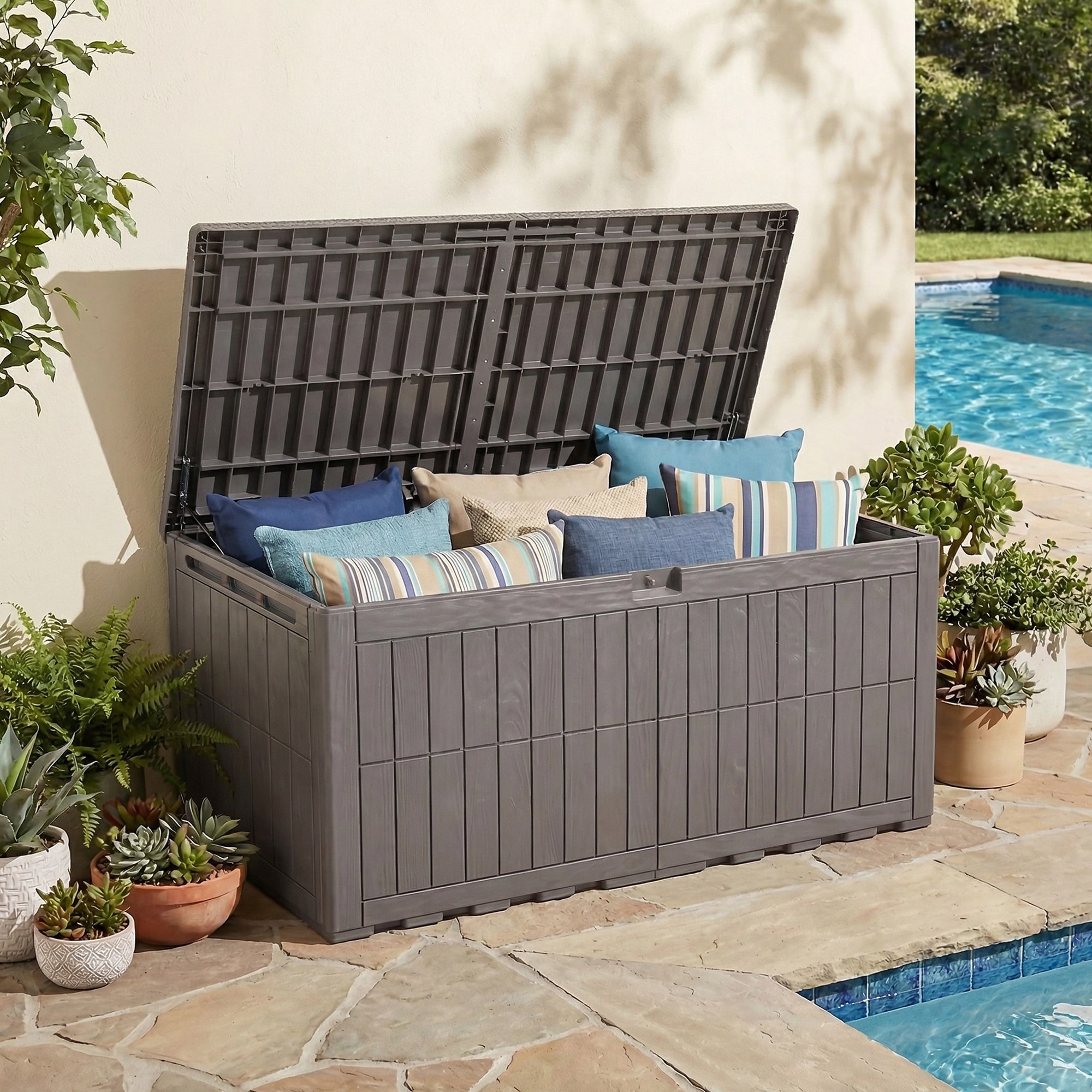 Moasis Outdoor Storage Cabinet 240/200/134/110 Gallon Weather Resistant with Lock