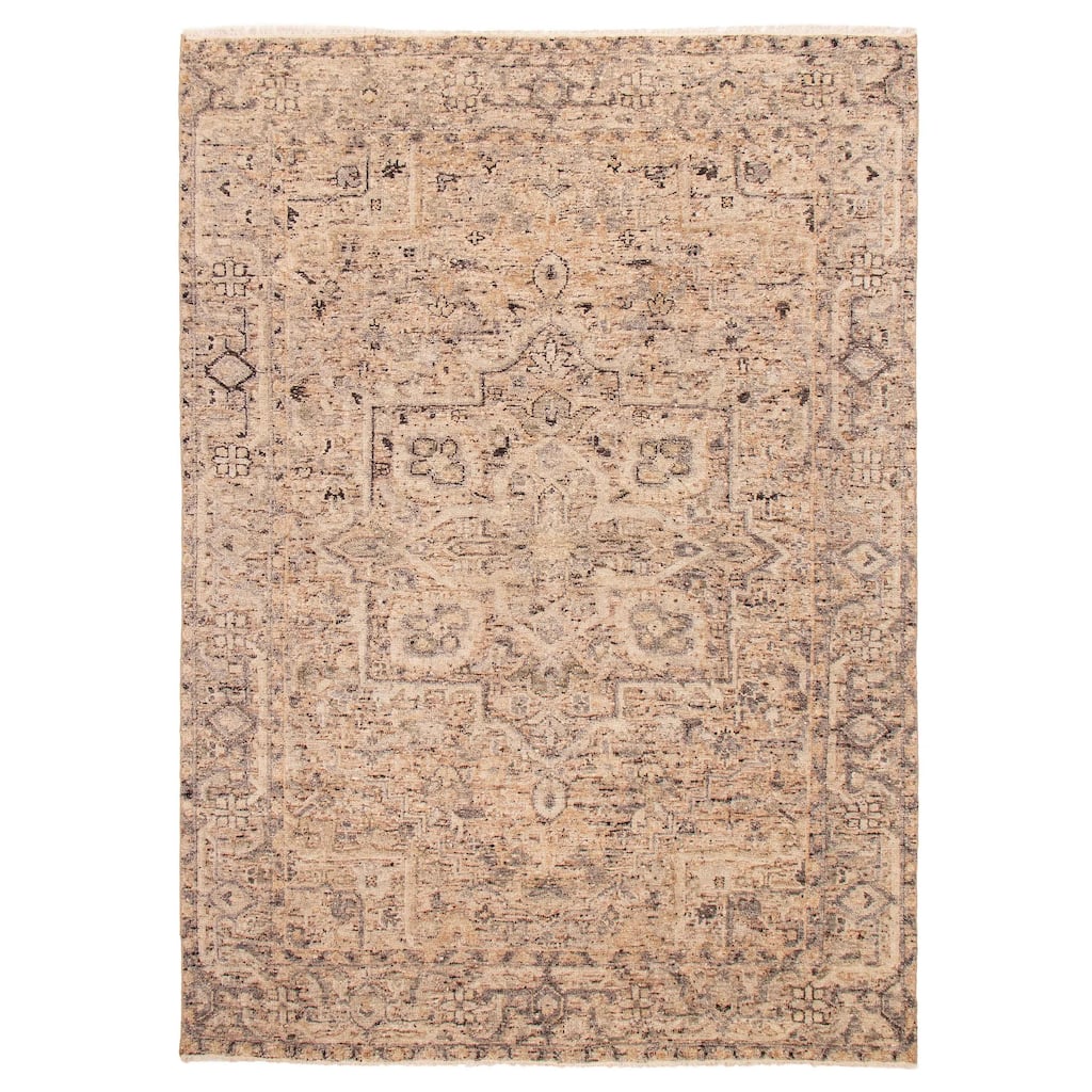 ECARPETGALLERY Hand-knotted Jules Serapi Beige Wool Rug - 9'1 x 12'4