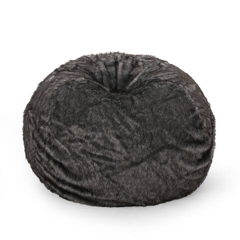 Schley Modern Glam 5 Foot Short Faux Fur Bean Bag by Christopher Knight Home