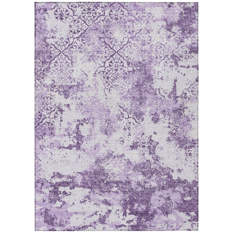 HomeRoots Floral Transitional Rectangle Outdoor Rug