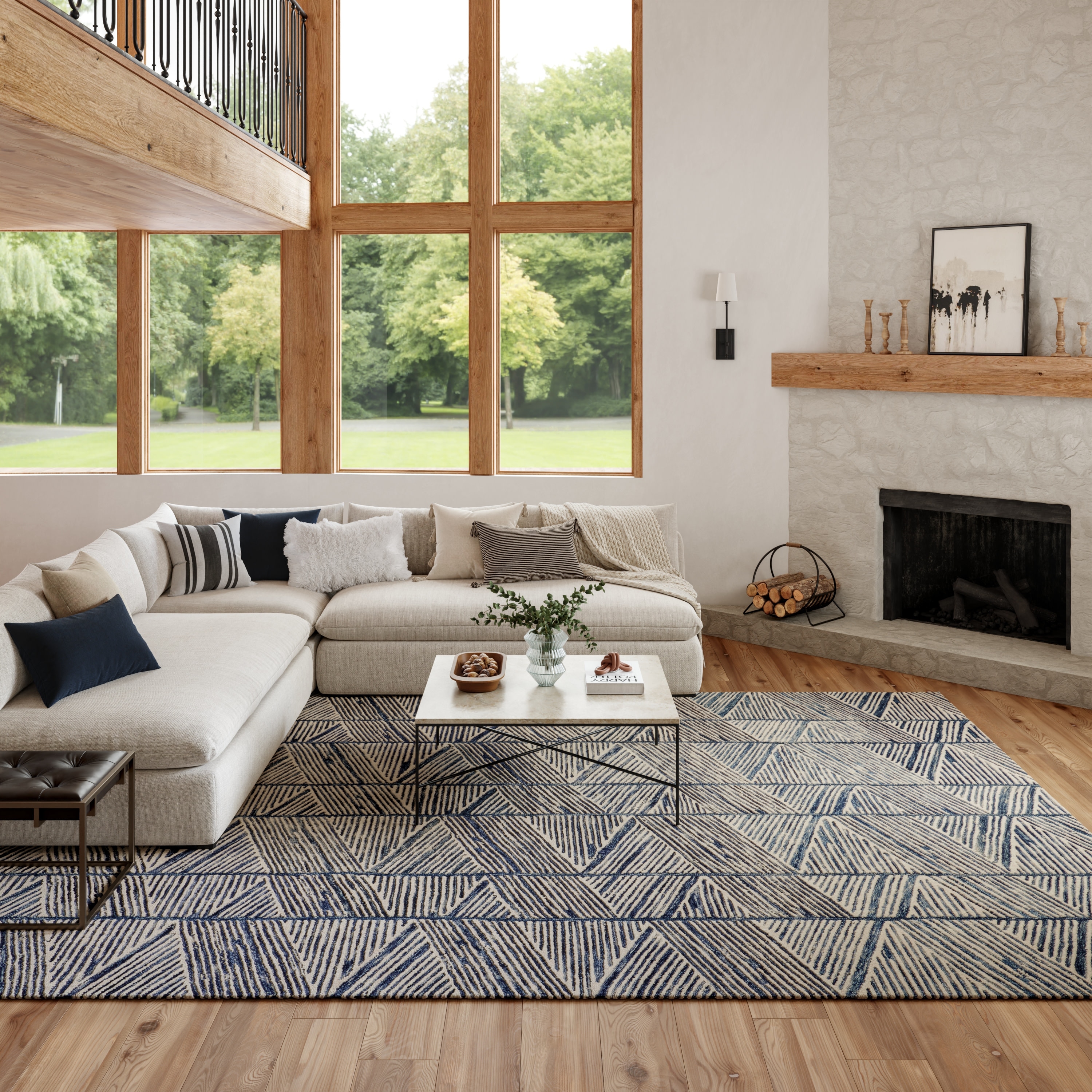 Nourison Vail Textured Rustic Farmhouse Area Rug