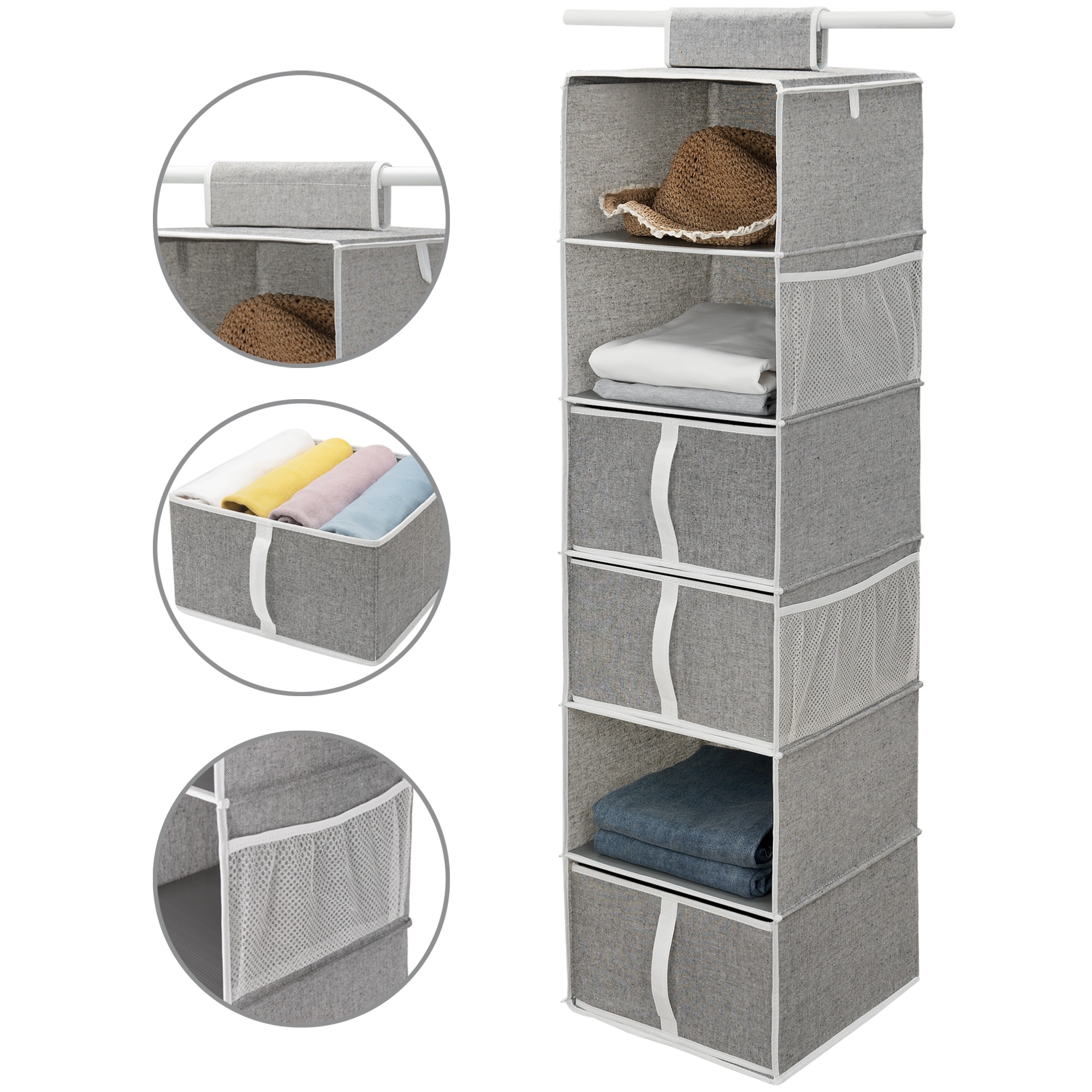3-tier Sliding Closet Organizers and Drawer Storage Shelves, Stackable  Storage Bins for Jean Pants Sweaters, Wardrobe Cupboard Organizer for