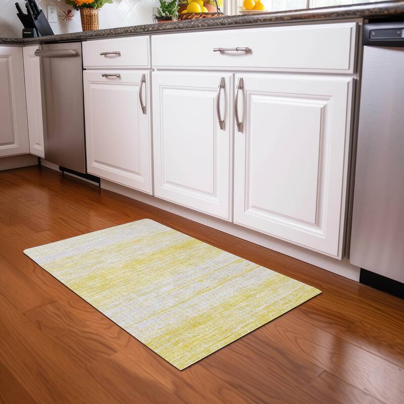 Premium Washable Super Soft Ombre Pixels Mayfield Rug - Yellow - 1'8" x 2'6"