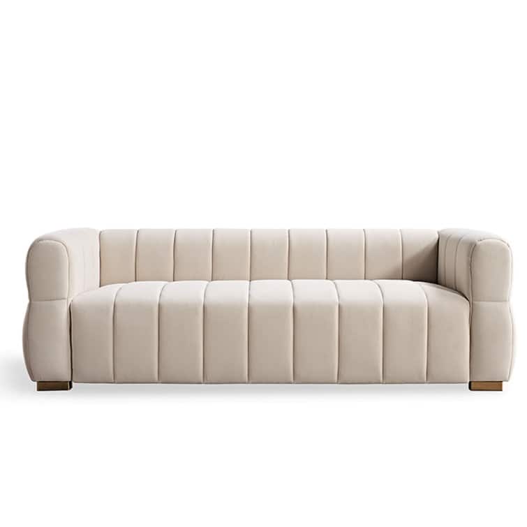 Carlan 89" Velvet Tuxedo Arm Sofa