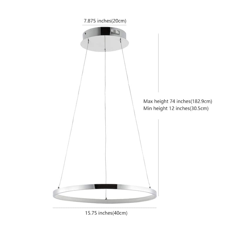Kinsley Modern Bohemian Iron Integrated LED Pendant by JONATHAN Y