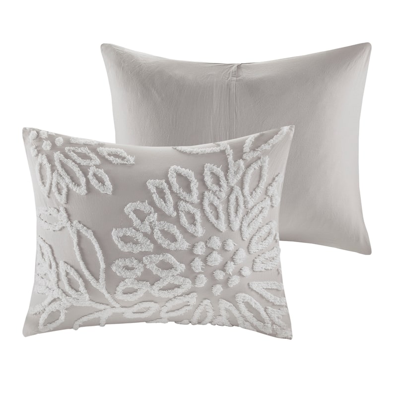Madison Park Pansy Tufted Cotton Chenille Floral Comforter Set