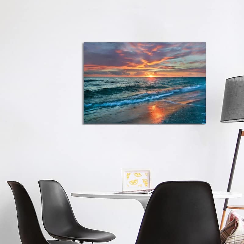 iCanvas "Sunset Over Ocean, Gulf Islands National Seashore, Florida" by Tim Fitzharris Canvas Print - 26x40x1.5