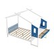preview thumbnail 5 of 4, Full Size Platform Bed with Separate Storage Pen Case, Built-in Desk and Two Drawers