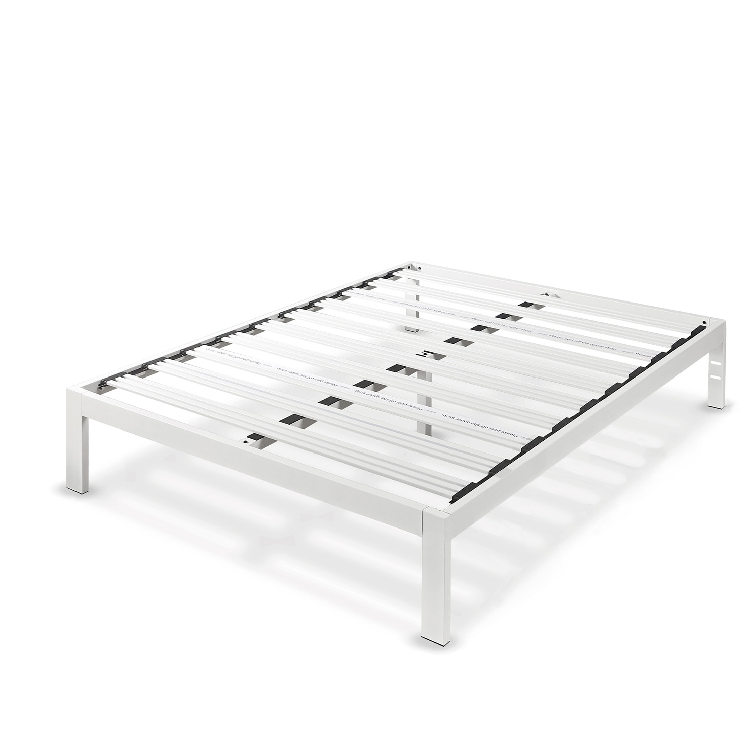 Crown comfort size bed frame heavy duty store steel slats platform series titan c