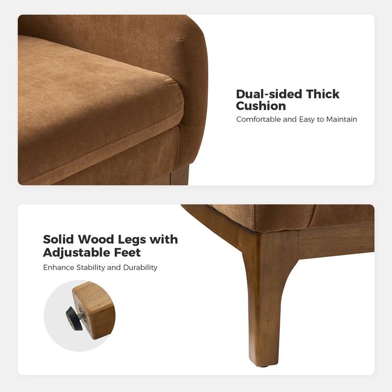 Joseph Modern Boucle Solid Wood Armchair Chair By HULALA HOME