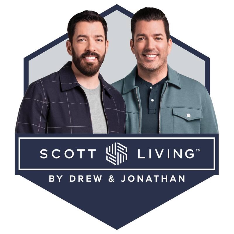 Scott Living - Aisling Outdoor Acacia Wood Loveseat and Coffee Table with Cushions