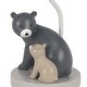 preview thumbnail 3 of 2, Lambs & Ivy Woodland Forest Gray Bears Nursery Lamp with Shade & Bulb